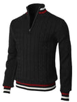 Men's Cable Knit Quarter Zip Sweater