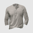 Men's Cotton Henley Shirt Long Sleeve