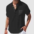 Men's Linen Henley Shirt Short Sleeve