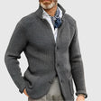 Men's Knit Cardigan Stand Collar