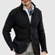 Men's Knit Cardigan Stand Collar