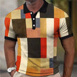 Men's Colorblock Polo Shirt Short Sleeve