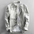 Men's Mandarin Collar Shirt Long Sleeve