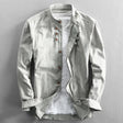 Men's Mandarin Collar Shirt Long Sleeve