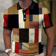 Men's Colorblock Polo Shirt Short Sleeve