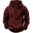 Men's Lace-Up Hoodie Vintage Rugged