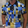 Men's Colorblock Polo Shirt Short Sleeve