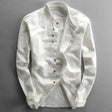 Men's Mandarin Collar Shirt Long Sleeve