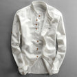 Men's Mandarin Collar Shirt Long Sleeve