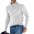 Men's Quarter Zip Sweater Ribbed Collar