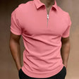 Men's Zip Polo Shirt Slim Fit