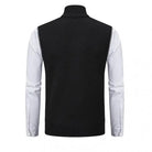 Men's Fine-Knit Sweater Vest with Zip Closure
