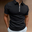 Men's Zip Polo Shirt Slim Fit