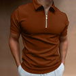 Men's Zip Polo Shirt Slim Fit