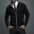 Men's Knit Zip Cardigan Stand Collar