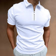 Men's Zip Polo Shirt Slim Fit