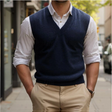Men's Knit Sweater Vest V-Neck