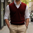 Men's Knit Sweater Vest V-Neck