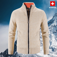 Men's Knit Zip Cardigan Sweater Fleece Lined