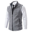 Men's Fine-Knit Sweater Vest with Zip Closure
