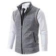 Men's Knit Sweater Vest Zip Front