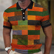Men's Colorblock Polo Shirt Short Sleeve