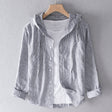 Men's Hooded Cotton Shirt Long Sleeve