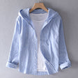 Men's Hooded Cotton Shirt Long Sleeve