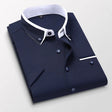 Men's Button-Down Shirt Contrast Collar