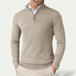 Men's Cashmere Quarter Zip Sweater Slim Fit