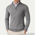 Men's Cashmere Quarter Zip Sweater Slim Fit