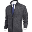 Men's Full-Zip Knit Cardigan Stand Collar