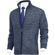 Men's Full-Zip Knit Cardigan Stand Collar