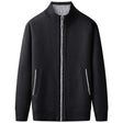 Men's Full-Zip Knit Cardigan Stand Collar