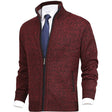Men's Full-Zip Knit Cardigan Stand Collar