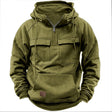 Marcus | Rugged Half-Zip Pocket Hoodie