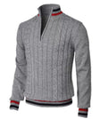 Men's Cable Knit Quarter Zip Sweater