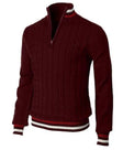 Men's Cable Knit Quarter Zip Sweater