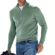 Men's Quarter Zip Sweater Ribbed Collar