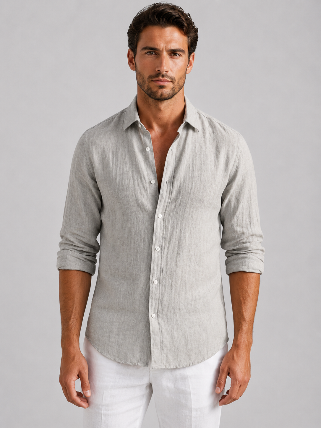 Adrian | Breathable Linen Button-Up Shirt - Valereo