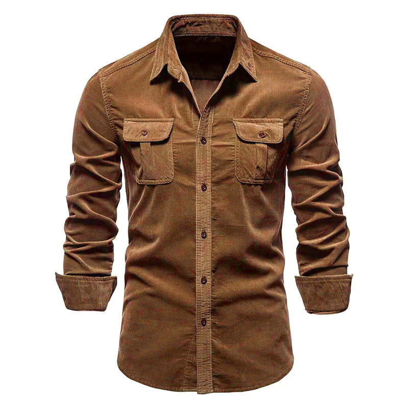 Adrian | Casual Corduroy Utility Shirt - Valereo