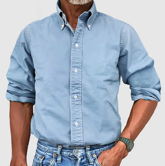 Adrian | Classic Button-Down Cotton Shirt - Valereo