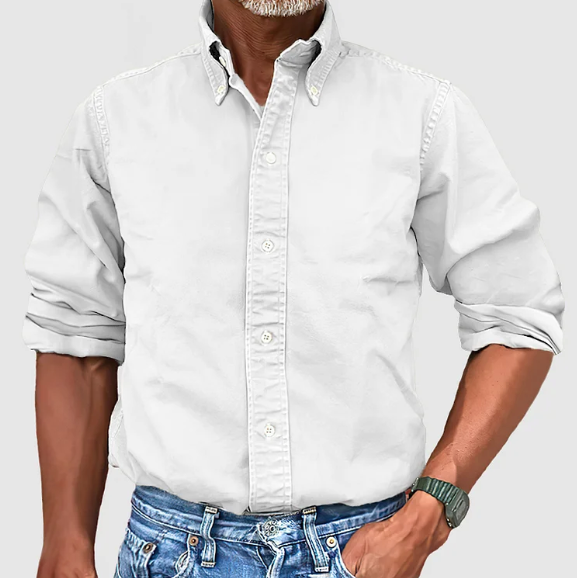 Adrian | Classic Button-Down Cotton Shirt - Valereo
