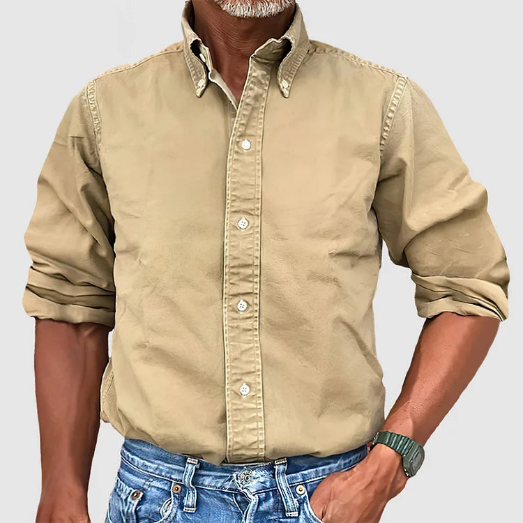 Adrian | Classic Button-Down Cotton Shirt - Valereo