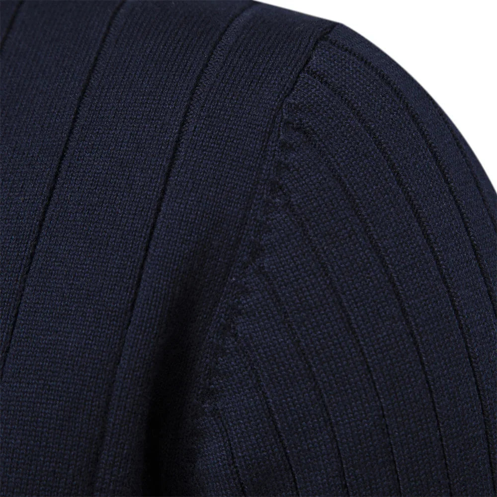 Adrian | Classic Ribbed Quarter-Zip Sweater - Valereo