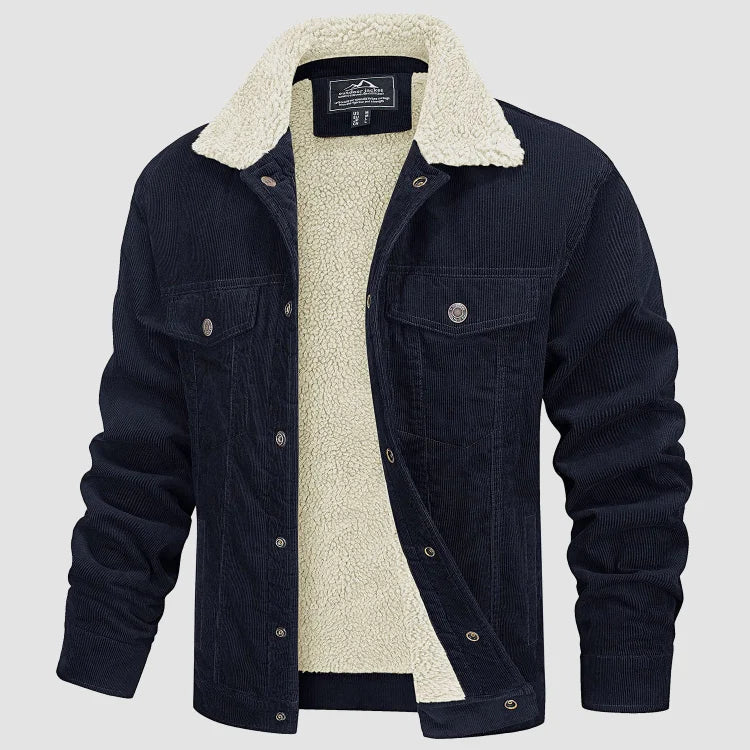 Adrian | Cozy Corduroy Sherpa-Lined Jacket - Valereo