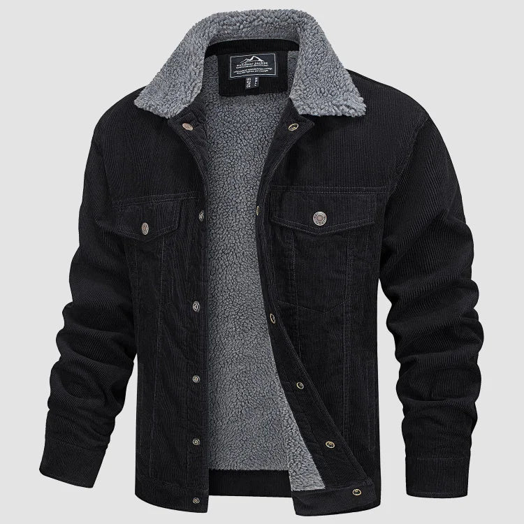 Adrian | Cozy Corduroy Sherpa-Lined Jacket - Valereo