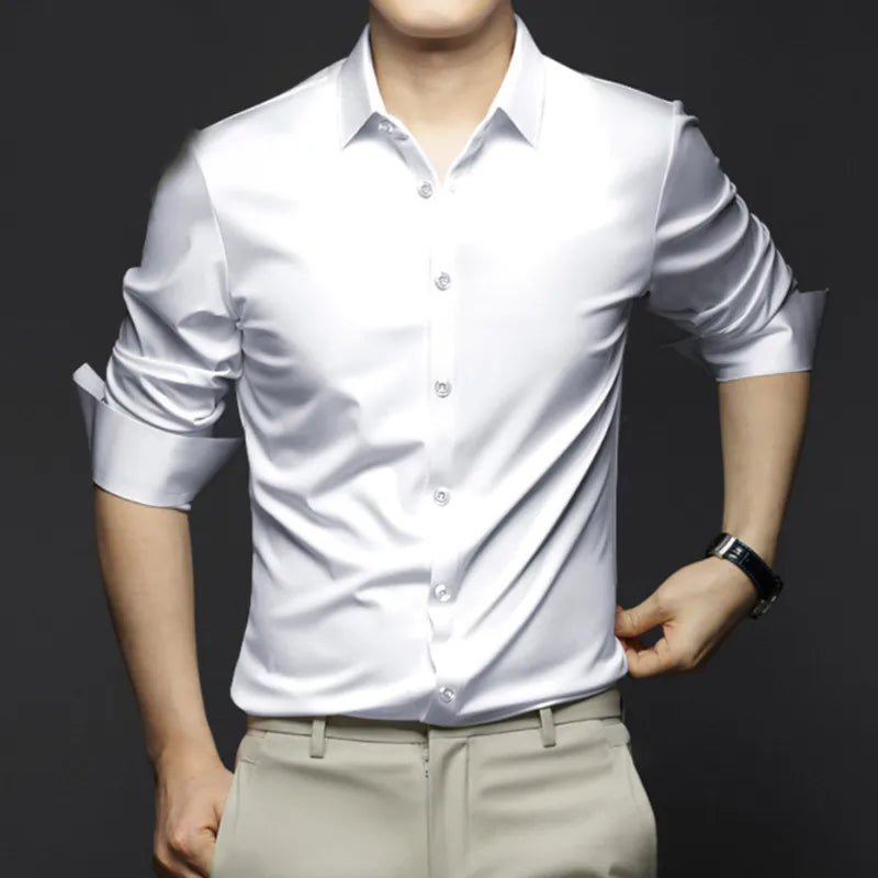 Adrian | Elegant Slim-Fit Wrinkle-Free Dress Shirt - Valereo