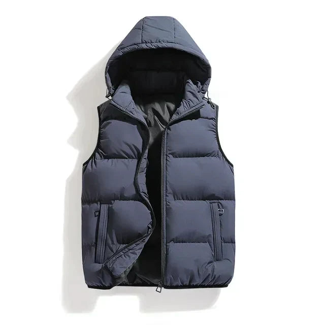 Adrian | Modern Hooded Puffer Vest - Valereo