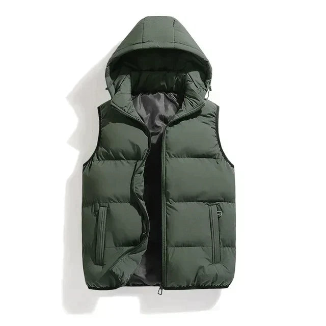 Adrian | Modern Hooded Puffer Vest - Valereo